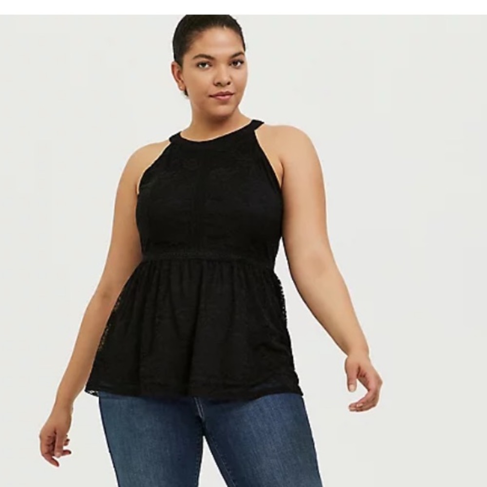 Torrid lace peplum top